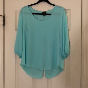 Chiffon Tiffany Blue Shirt